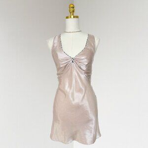 Vintage Jones New York Satin Cream Polka Dot Dress